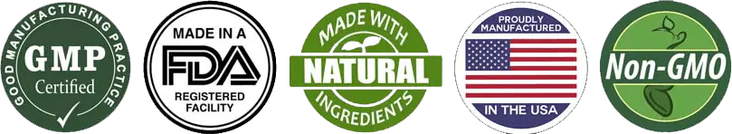 GlucoZen certified quality badges